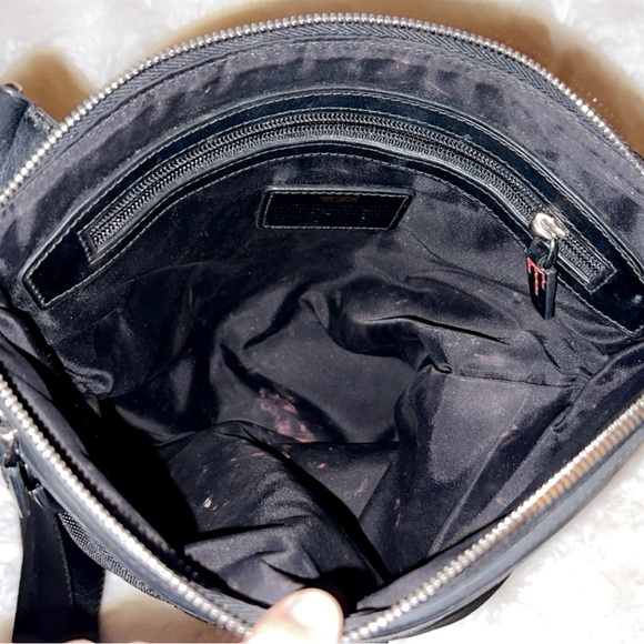 TUMI Leather Trim Nylon Crossbody Bag - Picture 8 of 11